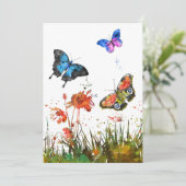 Save The Date Fleur et papillon (Debout devant)