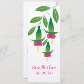 Save The Date Fleur Fuchsia Luxuriante Enregistrer La Date Invit (Devant / Derrière)