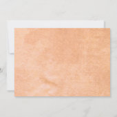 Save The Date Fleur Gerbera sur mariage abstrait pêche (Dos)