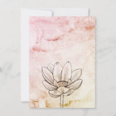 Save The Date Fleur Lotus simple | Mariage en marbre rose (Dos)