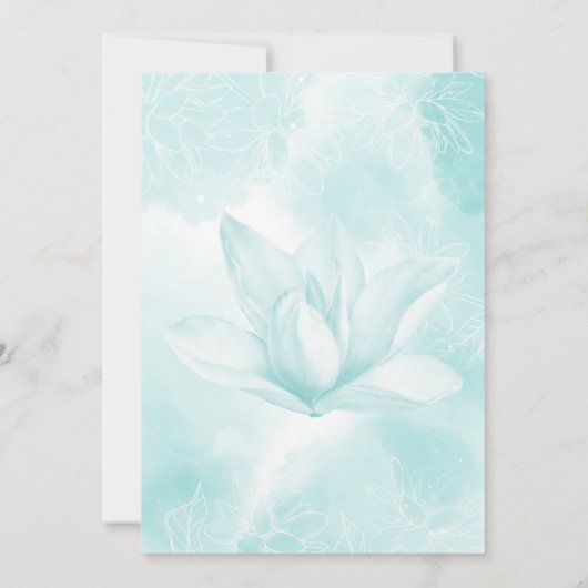 Save The Date Fleur Magnolia Éthérée, Appartement Enregistrer La (Dos)