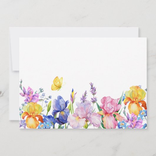 Save The Date Fleur pourpre du jardin (Dos)