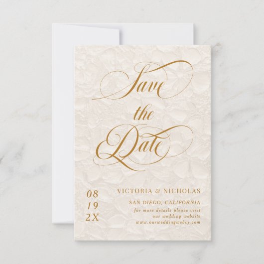 Save The Date Fleur romantique (Devant)