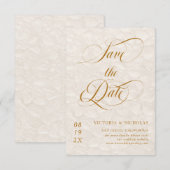 Save The Date Fleur romantique (Devant / Derrière)