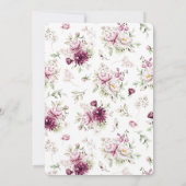 Save The Date Fleur Romantique en Fleur de Pentacle de Paeonie (Dos)