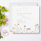 Save The Date Fleur sauvage aquarelle fantaisiste