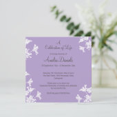 Save The Date Fleur sauvage blanc Célébration de la vie Faire-pa (Debout devant)