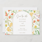 Save The Date Fleur sauvage Boho Mariage (Devant)