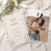 Save The Date Fleur sauvage Boho | Photo Botanique Enregistrer L