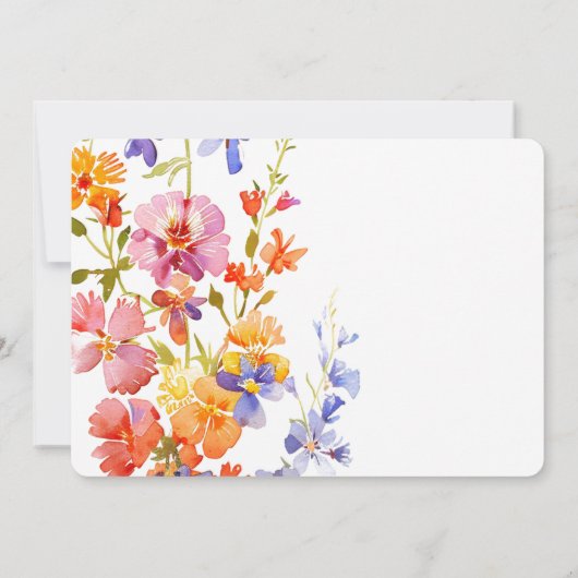 Save The Date Fleur sauvage Boho Rustique Floral Élégant Mariage (Dos)