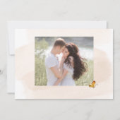 Save The Date Fleur sauvage d'aquarelle romantique Jardin Photo (Dos)