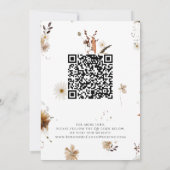 Save The Date Fleur sauvage d'automne Boho | Code QR du cadre ph (Dos)