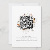 Save The Date Fleur sauvage d'automne Boho | Code QR photo (Dos)