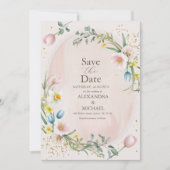Save The Date Fleur sauvage de printemps classique Meadow Garden (Devant)
