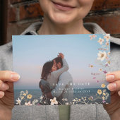 Save The Date Fleur sauvage de printemps élégant Boho Mariage ph