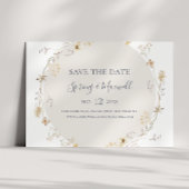 Save The Date Fleur sauvage de printemps | Horizontal blanc Enre