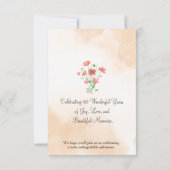 Save The Date Fleur Sauvage Douce 60e Anniversaire - 60 Ans (Dos)