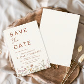 Save The Date Fleur sauvage Elegant Boho Enregistrer la date Min