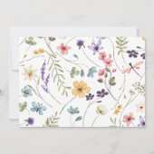 Save The Date Fleur sauvage Fleur Fleur Floral Jardin Photo Mari (Dos)