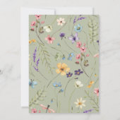 Save The Date Fleur sauvage Fleur Fleur Flore Jardin Mariage (Dos)