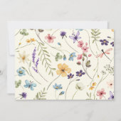 Save The Date Fleur Sauvage Fleur Florale Jardin Photo Mariage (Dos)