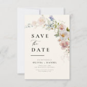 Save The Date Fleur sauvage Floral Garden Boho Enregistrer la da (Devant)