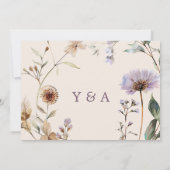 Save The Date Fleur sauvage Floral Moderne Mariage (Dos)