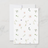 Save The Date Fleur sauvage Floral Wreath Garden Aquarelle Maria (Dos)