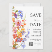 Save The Date Fleur sauvage Garden Boho Floral Mariage élégant (Devant)