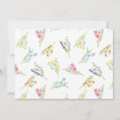 Save The Date Fleur sauvage Mariage Delicate Floral et photo (Dos)