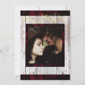 Save The Date Fleur sauvage, Ruban & Lumières - Bourgogne (Dos)