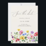 Save The Date Fleur sauvage Rustic Chic Floral Boho Enregistrer<br><div class="desc">Célébrez votre histoire d'amour avec cette élégante carte florale enregistrez la carte de date avec une douce aquarelle conception fleur sauvage et script de calligraphie moderne. Parfait pour un mariage de jardin, une cérémonie en plein air ou une célébration boho rustique, ce design mêle des éléments floral fantaisistes à une...</div>