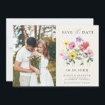Save The Date Fleur sauvage Rustic Chic Floral Boho Pays Photo<br><div class="desc">Célébrez votre histoire d'amour avec cette photo florale élégante sauvez la date avec une aquarelle de charme fleur sauvage design et script de calligraphie moderne. Parfait pour un mariage de jardin, une cérémonie en plein air ou une célébration boho rustique, ce design mêle des éléments floral fantaisistes à une élégance...</div>