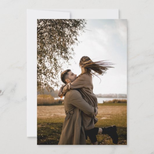 Save The Date Fleur sauvage Rustic Chic Floral Photo Enregistrer (Dos)