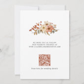 Save The Date Fleur sauvage rustique Mariage d'automne (Dos)