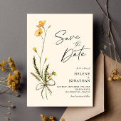 Save The Date Fleur sauvage rustique moderne Elegant Mariage Boh