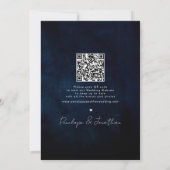 Save The Date Fleur sauvage Rustique Pays Boho Floral Navy Photo (Dos)