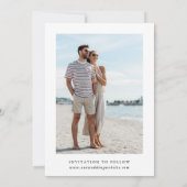 Save The Date Fleur sauvage Silhouette Mariage photo noir et bla (Dos)