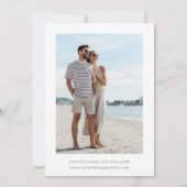 Save The Date Fleur sauvage Silhouette Wreath Mariage Photo Grey (Dos)