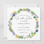 Save The Date Fleur sauvage Simple Enregistrer La Date (Devant)