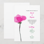 Save The Date Fleur simple (Devant / Derrière)
