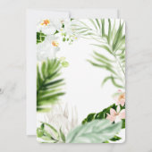 Save The Date Fleur tropicale rose, sarcelle et orchidée (Dos)