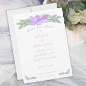 Save The Date Fleur violette aquarelle Sauvegarder notre date /