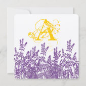 Save The Date Fleur violette de moutarde jaune sauvage Enregistr (Dos)