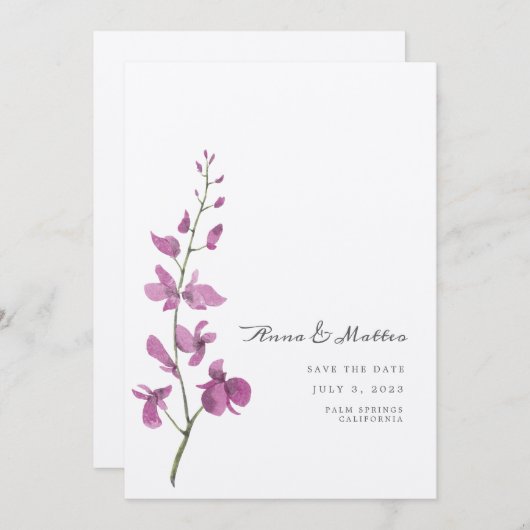 Save The Date Fleurissement Sauvegarder La Date (Devant / Derrière)