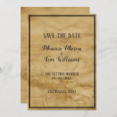 Save The Date Fleurs à texture (Devant / Derrière)