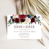 Save The Date Fleurs aquarelle de Bourgogne "Save the date"
