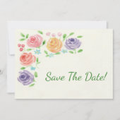 Save The Date Fleurs Aquarelles Enregistrer La Date (Devant)