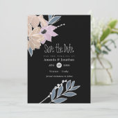 Save The Date Fleurs aquarelles Mariage (Debout devant)