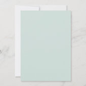 Save The Date Fleurs aquarelles vert menthe rustique (Dos)